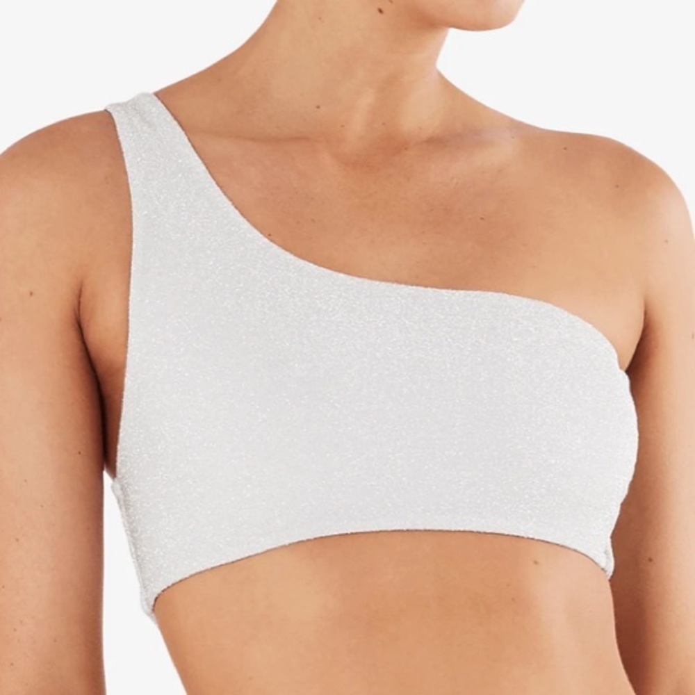 Mikoh Samoa bikini top only ice silver xs NWT